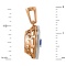 Pendant Featuring Sapphire and 34 Diamonds. Tested 585 (14K) Rose and White Gold. View 3