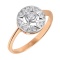 Diamond Bethlehem Star Ring of Two-tone Gold. Tested 585 (14K) Rose and White Gold