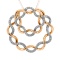 Pendant Artistically Woven from Gold and Diamonds. Hypoallergenic 585 Rose Gold, Rhodium Detailing