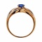 Sultry Sapphire and Diamond Ring. Hypoallergenic Cadmium-free 585 (14K) Rose Gold. View 4