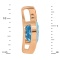 Height of Slide Pendant with a 9mm Statement Blue Topaz: 17mm