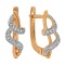 Earrings Featuring 32 Diamonds. Hypoallergenic 585 Rose Gold, Rhodium Detailing