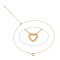 Necklace with Sliding Heart Set with 2.5mm Diamond. Hypoallergenic Cadmium-free 585 (14K) Rose Gold