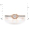 Multi-Diamond Fashion Ring. Hypoallergenic 585 Rose Gold, Rhodium Detailing. View 2