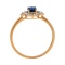 Sapphire and Diamond Ring with Nostalgic Motif - Angle 4