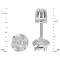 Diamond Cluster Stud Earrings. View 2
