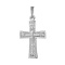 'Calvary Cross' Men's Silver Pendant. Hypoallergenic 925 Silver with Rhodium Plating