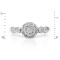 Superior White Gold Ring Featuring 23 Diamonds. Angle 2