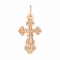 Reverse of Orthodox Gold Trefoil Crucifix