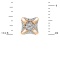 "Star Shooting" Diamond Stud Earrings. 585 Rose Gold, Rhodium Detailing, Friction Backs. View 2