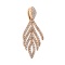 Cascading Diamond Pendant of 585 Rose Gold. View 2