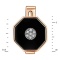 Octagon Black Onyx Diamond Tuxedo Cufflinks in 585 Rose and White Gold. View 2