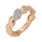 Puffy Ring Featuring 23 Pave Diamonds. Hypoallergenic Cadmium-free 585 (14K) Rose Gold