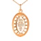 Rose Gold Icon Pendant 'Panagia Eleousa'. View 4