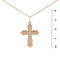 Russian Passion Cross. Certified 585 (14kt) Rose and White Gold