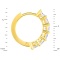 Classic Huggie Earrings with 12 CZs. Tested 14kt (585) Yellow Gold, Vicenza Series. View 2