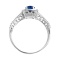 Sapphire and Diamond Open Gallery Engagement Ring. View 3