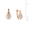 CZ Rose Gold Leverback Earrings