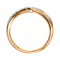 Diamond Sash Ring of Hypoallergenic 585 (14K) Rose Gold. View 2