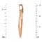 Diamond Pendant with Corrugated Rose Gold. Hypoallergenic Cadmium-free 585 (14K) Rose Gold. View 3
