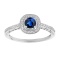Sapphire and Diamond Open Gallery Ring. View 2