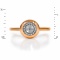 Persimmon-inspired Ring Featuring 16 Diamonds. Tested 585 (14K) Rose and White Gold. View 2