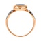 Diamond Persimmon-inspired Ring with Open Shank. Hypoallergenic Cadmium-free 585 (14K) Rose Gold. View 4