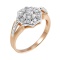 Art Deco Style Natural Diamond Ring. Tested 14kt Rose and White Gold