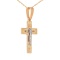 Orthodox Prayer cross for him in rose and white gold. View 2