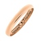 Half-Round Wedding Band, Width 3.0mm. Certified 585 (14kt) Rose Gold, Laser Engraving