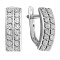 'The Diamond Essentials' Leverback Earrings. Certified 585 (14kt) White Gold