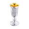 Vodka Silver Stem Shot Glass with Shiny Finish. Hypoallergenic 925 Silver, 999 Gold Plating