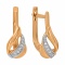 Earrings Featuring 12 Diamonds. Hypoallergenic 585 Rose Gold, Rhodium Detailing