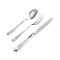 English Style Silver Table Flatware (Set of 3). Hypoallergenic 830/999 Silver, Stainless Steel