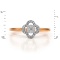 Wildflower-inspired Diamond Ring in 2-tone gold - Angle 2
