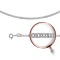 Double Rombo-link Solid Chain, Width 2.1mm. Hypoallergenic Certified 925 Silver, Rhodium