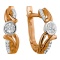 Daydream Earrings Featuring 20 Diamonds. Tested 585 (14K) Rose and White Gold