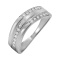 Wavy Wedding Band with Diamonds. Tested 585 (14K) White Gold, Rhodium Finish