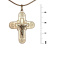 Greek Style Orthodox Crucifix. Certified 585 (14kt) Rose and White Gold