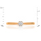 Width of Engagement ring with 3mm diamond in 14K rose gold