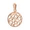 Nature-inspired Golden Pendant. Hypoallergenic Cadmium-free 585 (14K) Rose Gold