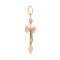 Diamond Orthodox Cross 'Virgin Mary's Tear' for Her or Him. Angle 2