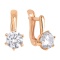 5mm CZ Solitaire Children's Earrings. Certified 585 (14kt) Rose Gold