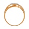 Rose Gold and Diamond Layered Ring. Hypoallergenic Cadmium-free 585 (14K) Rose Gold. View 4