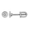 "Definite Elegance" Diamond Studs in White Gold. 585 (14K) White Gold, Rhodium Finish, Screw Backs