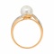 "A Flirty Dream" Ring with Pearl and 50 Diamonds - Angle 4