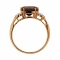 Neoclassical Ring with Smoky Quartz and Diamonds in European 585 Rose Gold: Angle 4