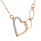 Diamond Heart & Infinity necklace in rose gold. View 3