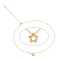 Necklace with Sliding Star Set with 2.5mm Diamond. Hypoallergenic Cadmium-free 585 (14K) Rose Gold
