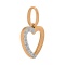 Graceful Heart Pendant Featuring 8 Diamonds - Angle 2